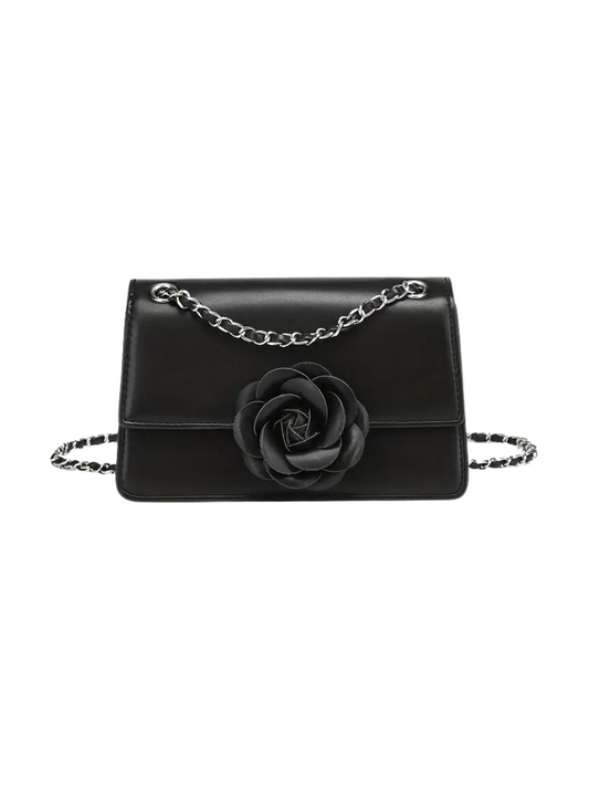 Crossbody Bag with Camellia Flower