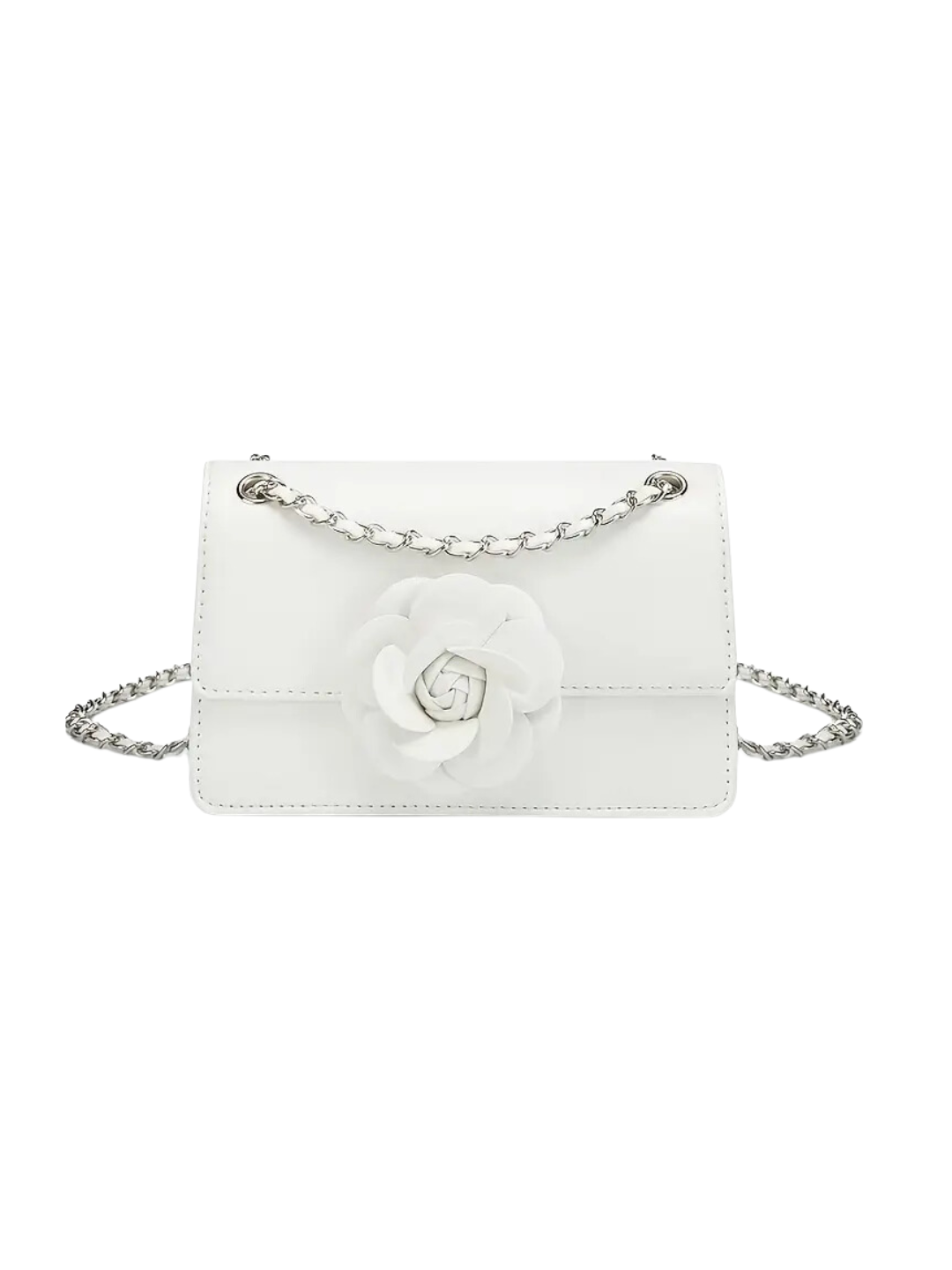 Crossbody Bag with Camellia Flower